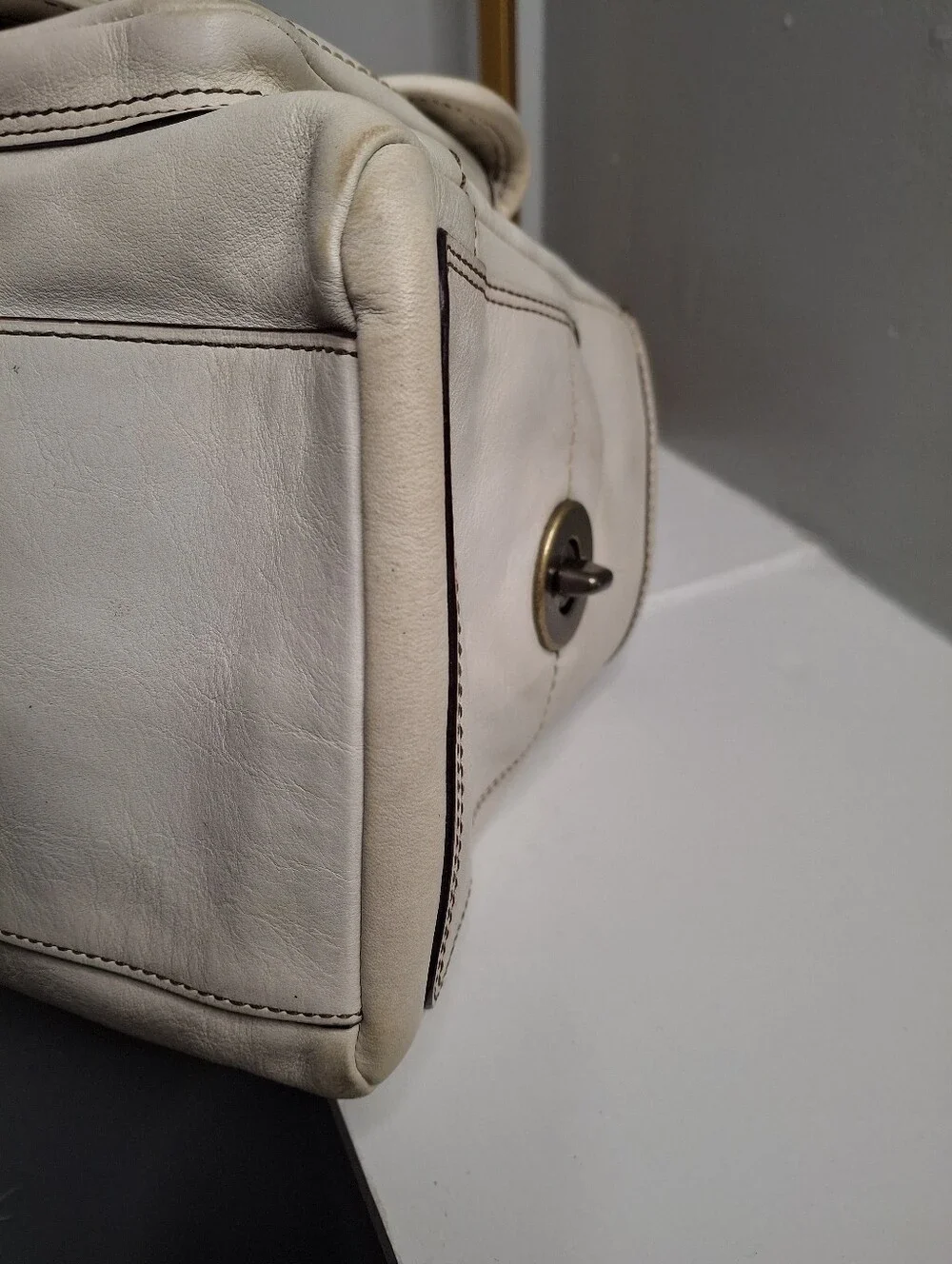 Coach Legacy Mandy Satchel 10330 White Leather Vintage 2006 65th Anniversary